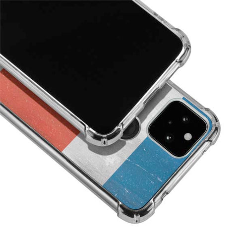 Costa Rican Flag Distressed Google Pixel 5 Clear Case